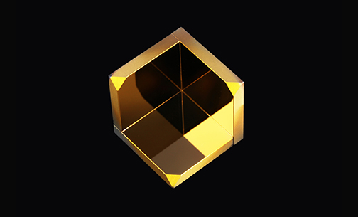 耐高温光胶中空角反射棱镜(镀金反射膜)